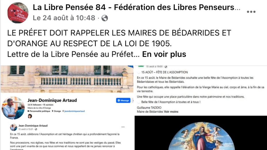 Capture d'écran La Libre Pensée 84.